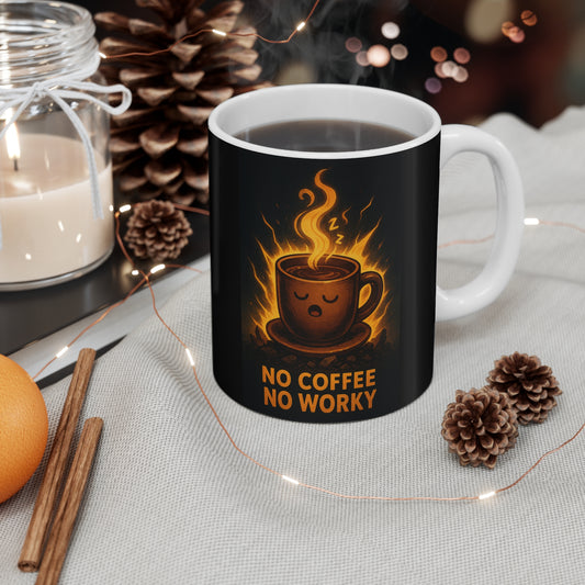 Coffee Mug - "No Coffee no Worky" (11oz)