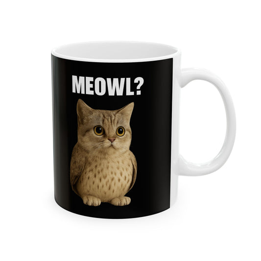 Coffee Mug – "MEOWL" Ceramic (11oz)